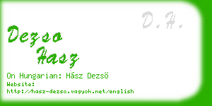 dezso hasz business card