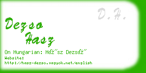 dezso hasz business card